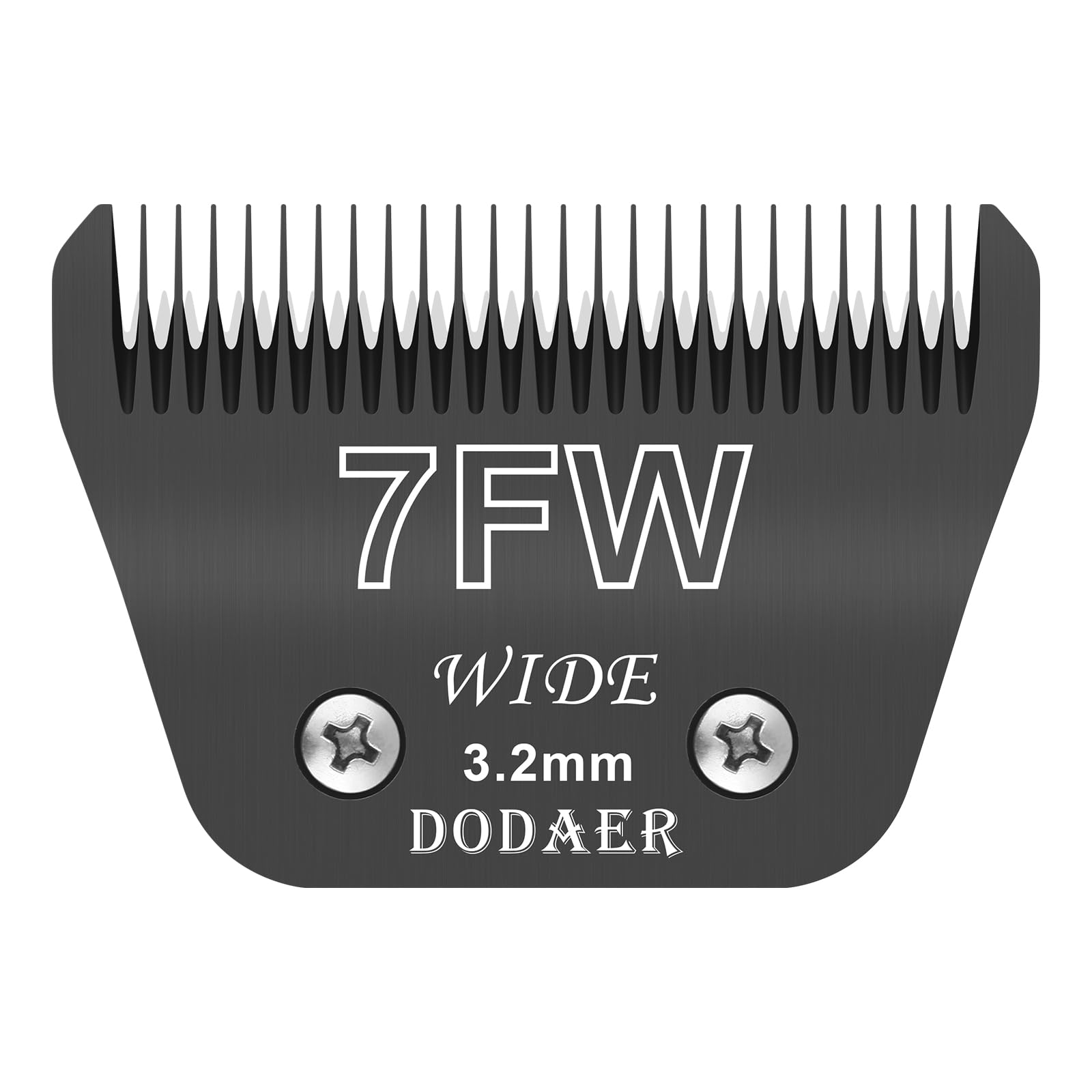 DODAER 7FW Wide Blades for Dog Grooming,Compatible with Andis,Oster A5,Wahl km10 Clippers,Cutting Length 1/8",Black