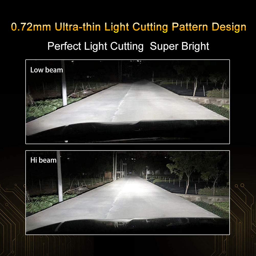 Combattente Auto Fari A LED, Lontano E Vicino 6500K 35W 2 Pezzi Ip65 Impermeabile per Auto H4