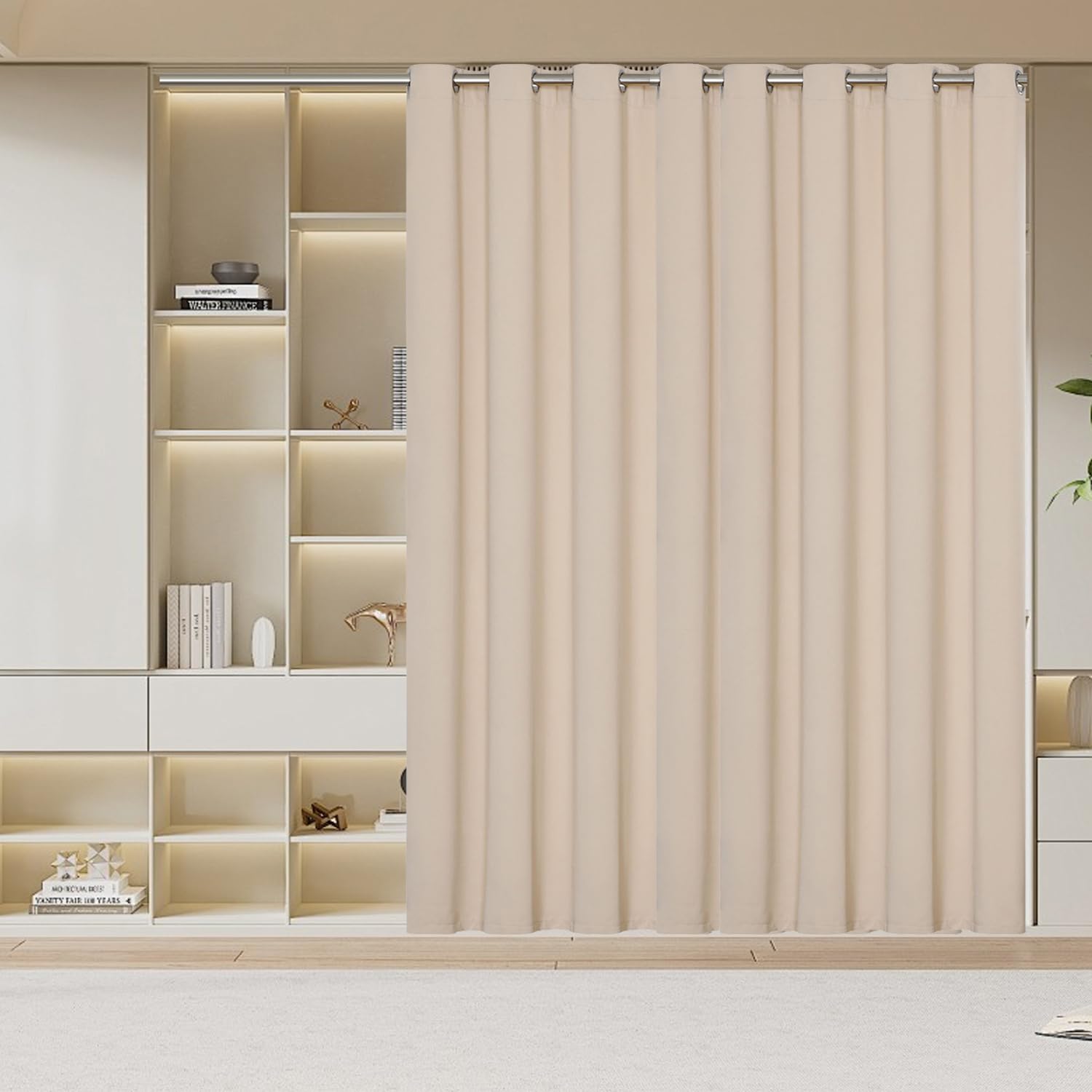 アイレットカーテン ベージュ　リング9個 アイレットカーテン ベージュ リング9個