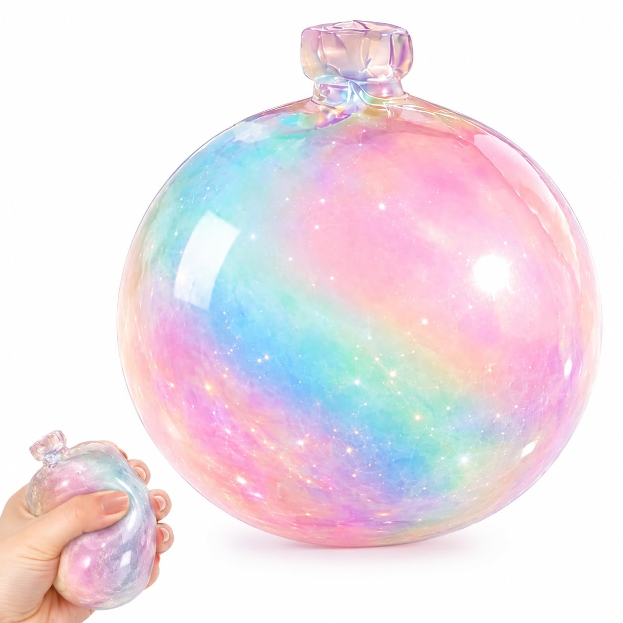 Wax Cracking Squishy Ball, Pastel Colour Craft Tool with Crackable Wax Coating, Sensory Fidget Stress Relief for Hands and Fingers, Single Piece for Creative Play and Relaxation
