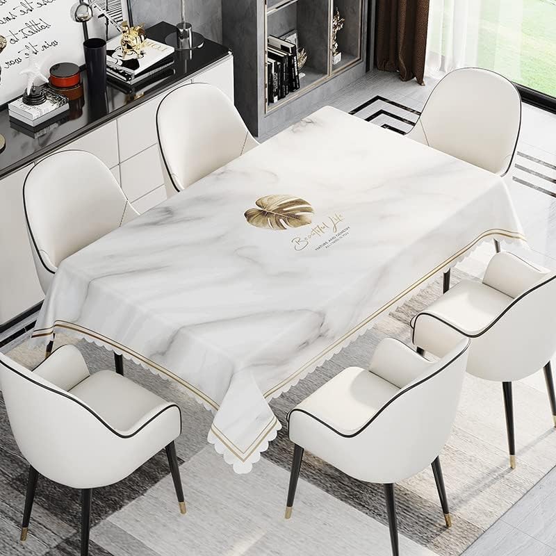 Nordic Style Marble Printing Rectangular Dining Table Tablecloth Coffee Table Mat Kitchen Table Wedding Decoration Mantel A4 140x160cm