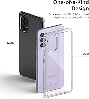 Vista 4 de Ringke Fusion - Funda compatible con Samsung Galaxy A32 4G, parte trasera de policarbonato transparente, a prueba de golpes, suave, flexible, TPU