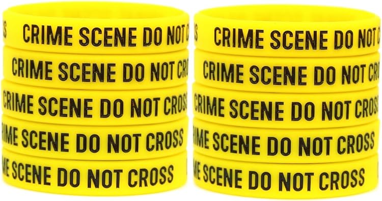 Ten 10 of Crime Scene Do Not Cross Bracelets