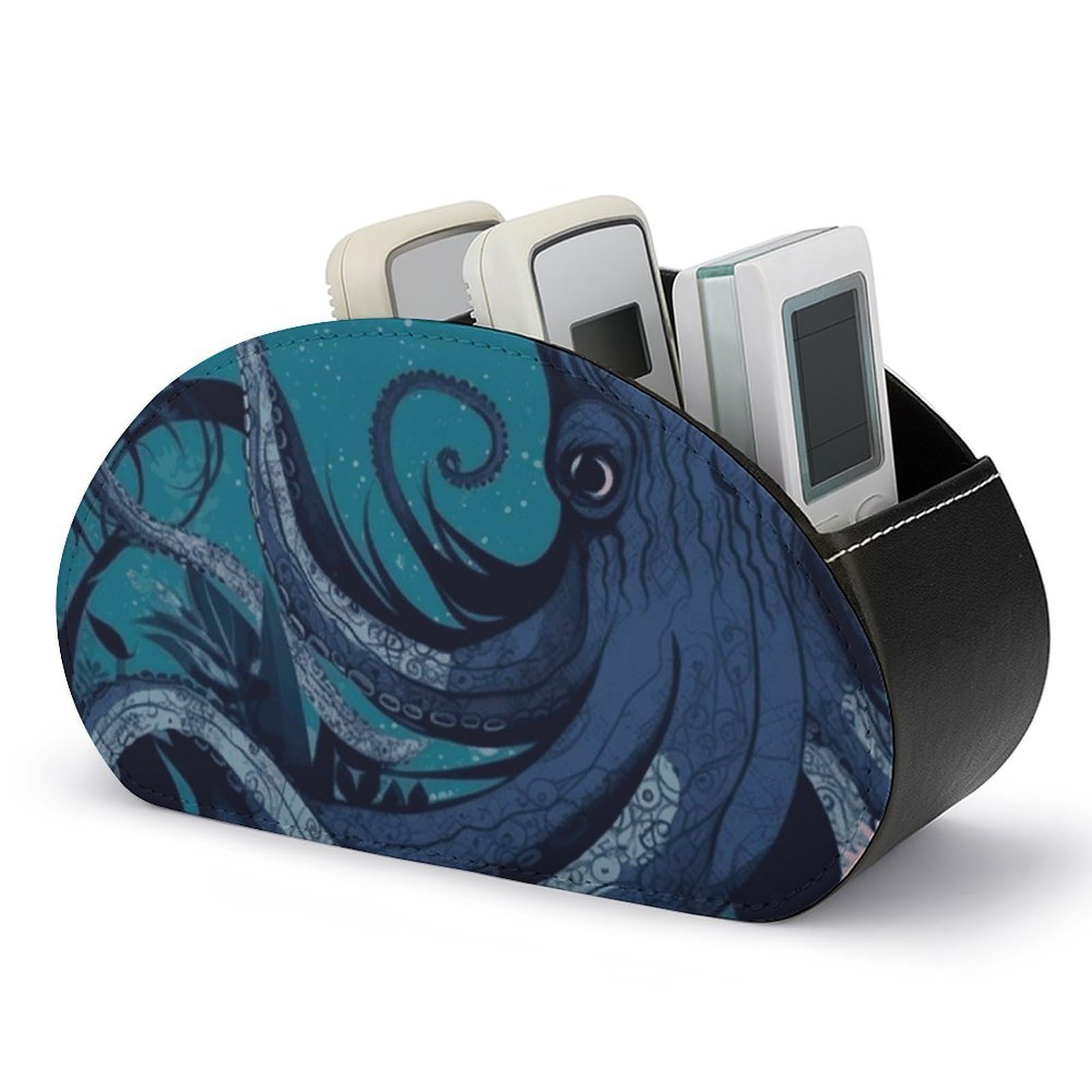Support de télécommande en forme de pieuvre bleu pour votre salon