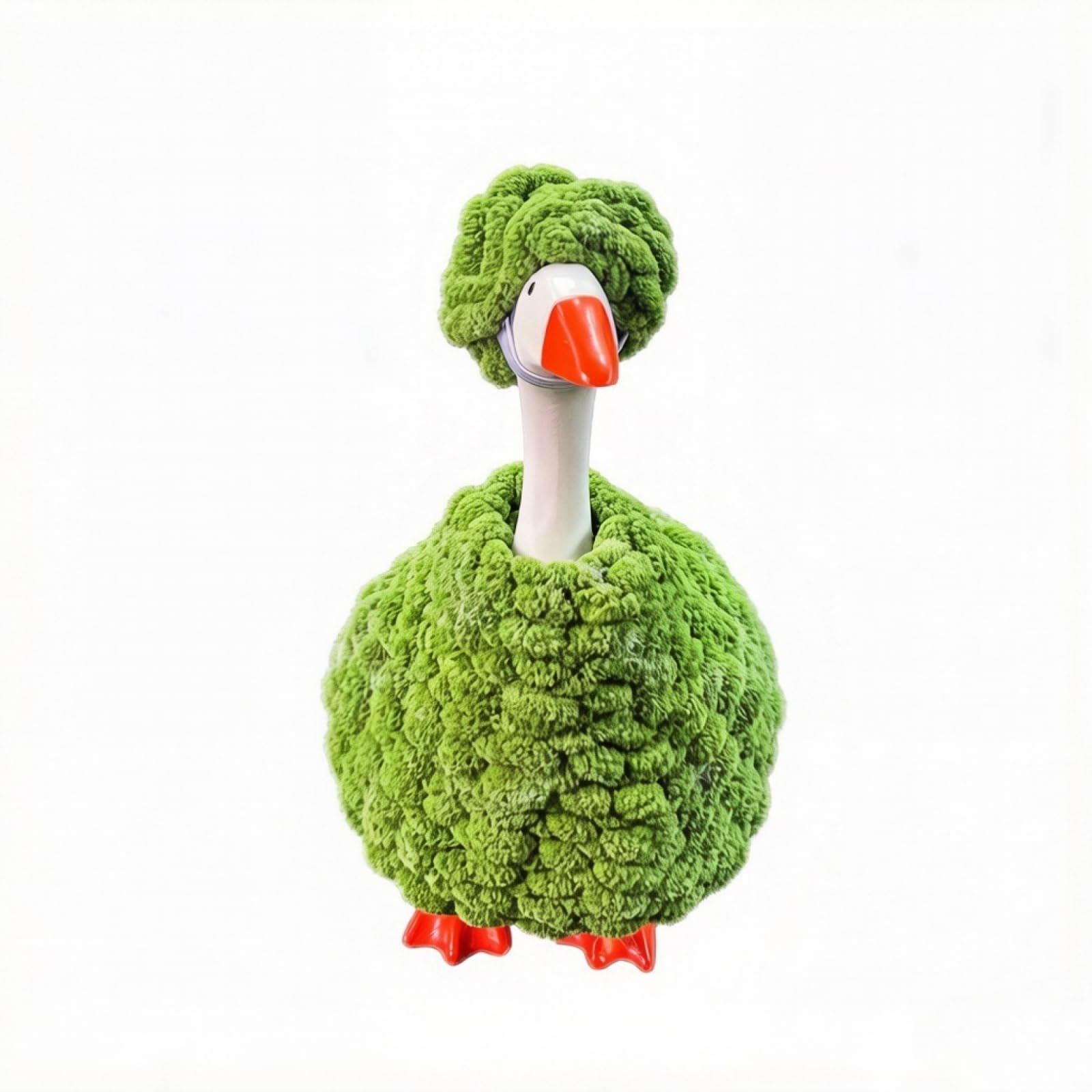 BDSHGRDH porch goose， Desk Goose Outfits Handmade Crochet Green Clothes and Hat for Magnetic Porch Statue(23 inches)