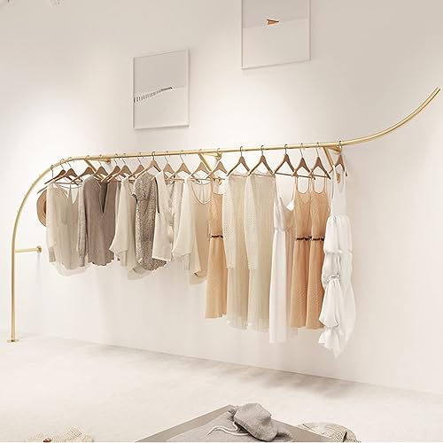 Miniatura 5 de Boutique Clothing Stores Creative Display Percheros de ropa, Estante de tubería montado en la pared Estante de toalla colgante de baño, Ropa de