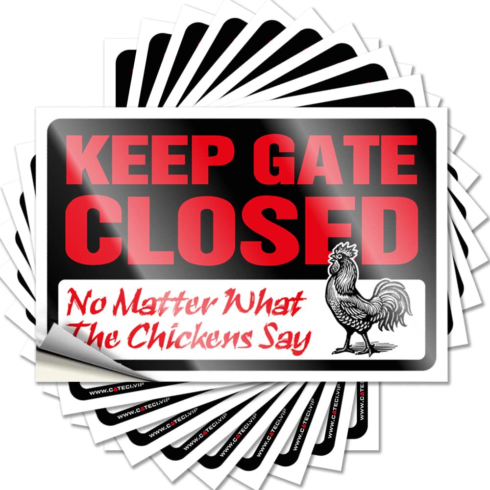 Girls Interesting Tattoo - Keep Gate Closed No Matter What The Chickens Say Window Waterproof Vinyl Sticker(8X12CM)