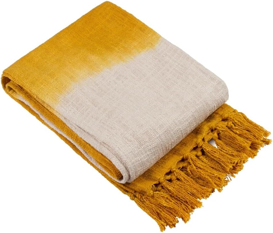 furn. Mizu Dip Dye Fringed Throw