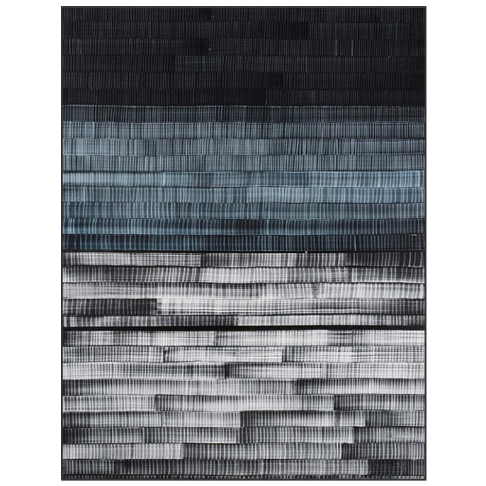 Pinturas Al Pintura Al Óleo Pintado A Mano,Creativo Azure Azul Negro Gris Rayas Espaciales Textura Grandes Pinturas Al Óleo Arte Arte Abstracto Moderno Lienzo Arte De La Pared Pinturas Sala De Est