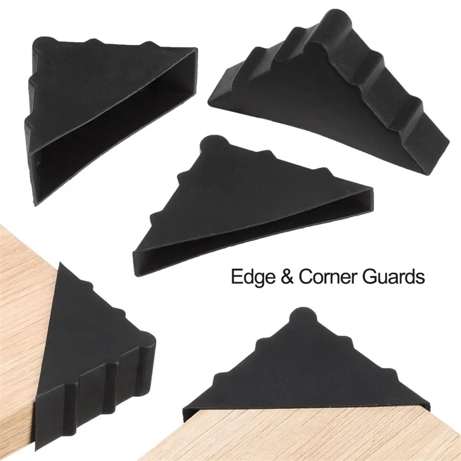 Protectores de Esquinas para mesas, Seguridad Infantil, 10 Unidades, Color Negro, para Muebles de Escritorio.