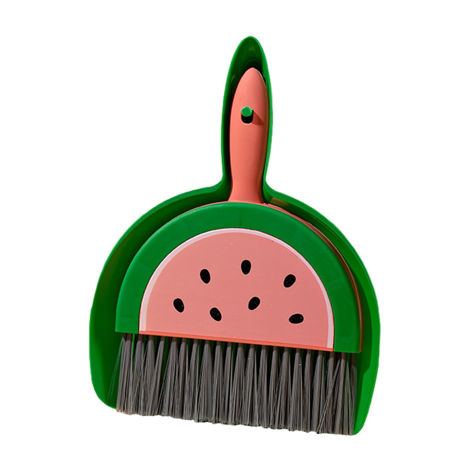 Porceosy Watermelon 2Pcs Mini Broom Dustpan Set - Cute Fruit Pattern, Soft Bristles For Keyboard, Desktops Cleaning | Portable Small Sweeper For Dust, Crumbs, Pet Hair