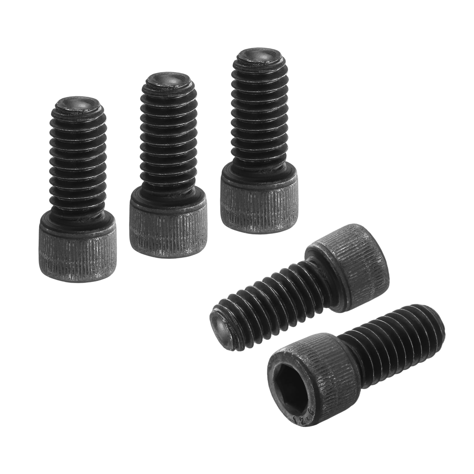 PATIKIL 5/16"-18 x 5/8 Socket Head Cap Screws Bolts, 20Pcs Carbon Steel Hex Head Metric Screws for Door Road Bicycle Mountain Bike Auto Ship Communication Equipment, Black