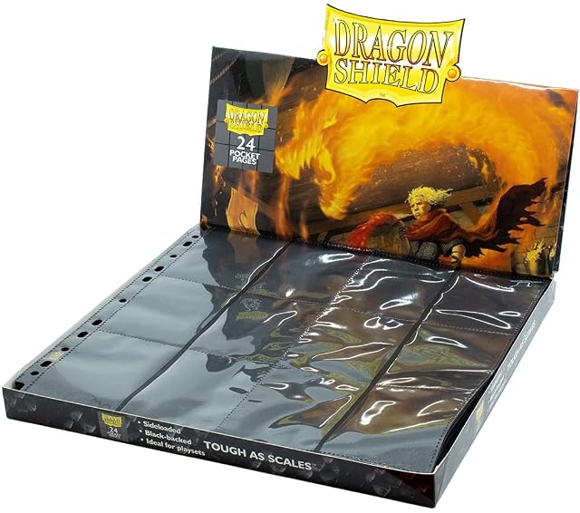Arcane Tinmen 10304 - Dragon Shield: 24-Pocket Pages (50) - Sideloaded Clear