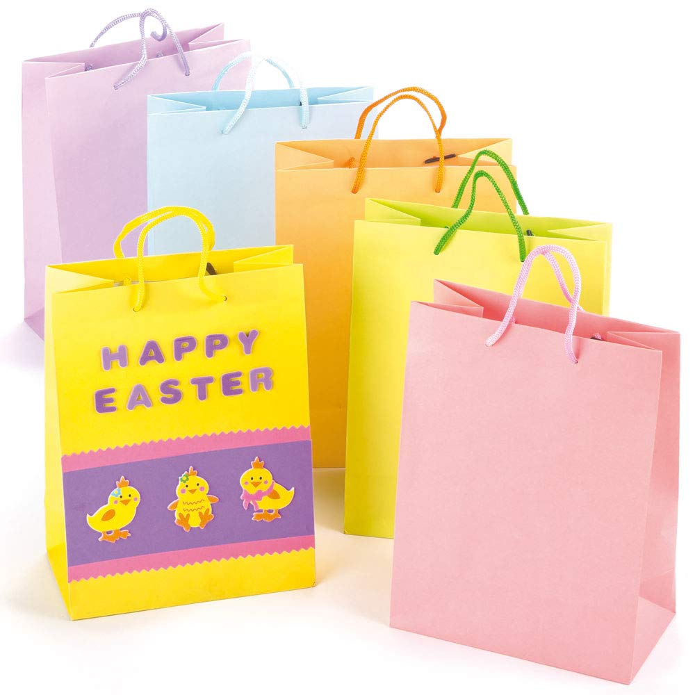Baker Ross Pastel Gift Bags - Pack of 10, Kids Party Bags (AF2623)