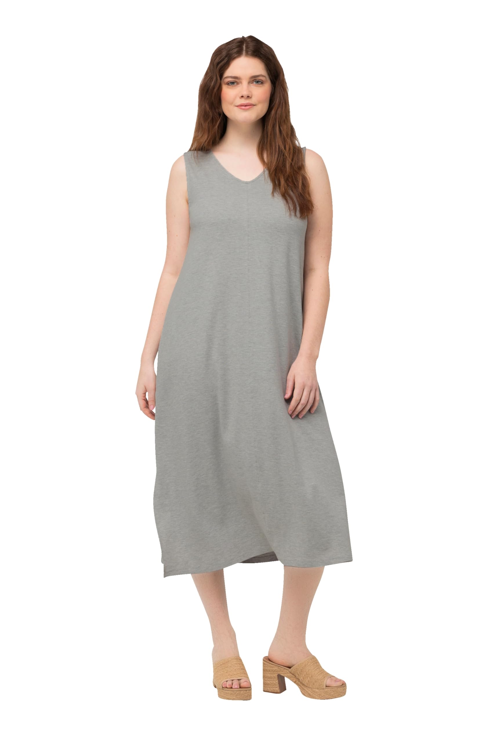 Ulla Popken Sleeves Interlock Dress 829148 Robe Femme