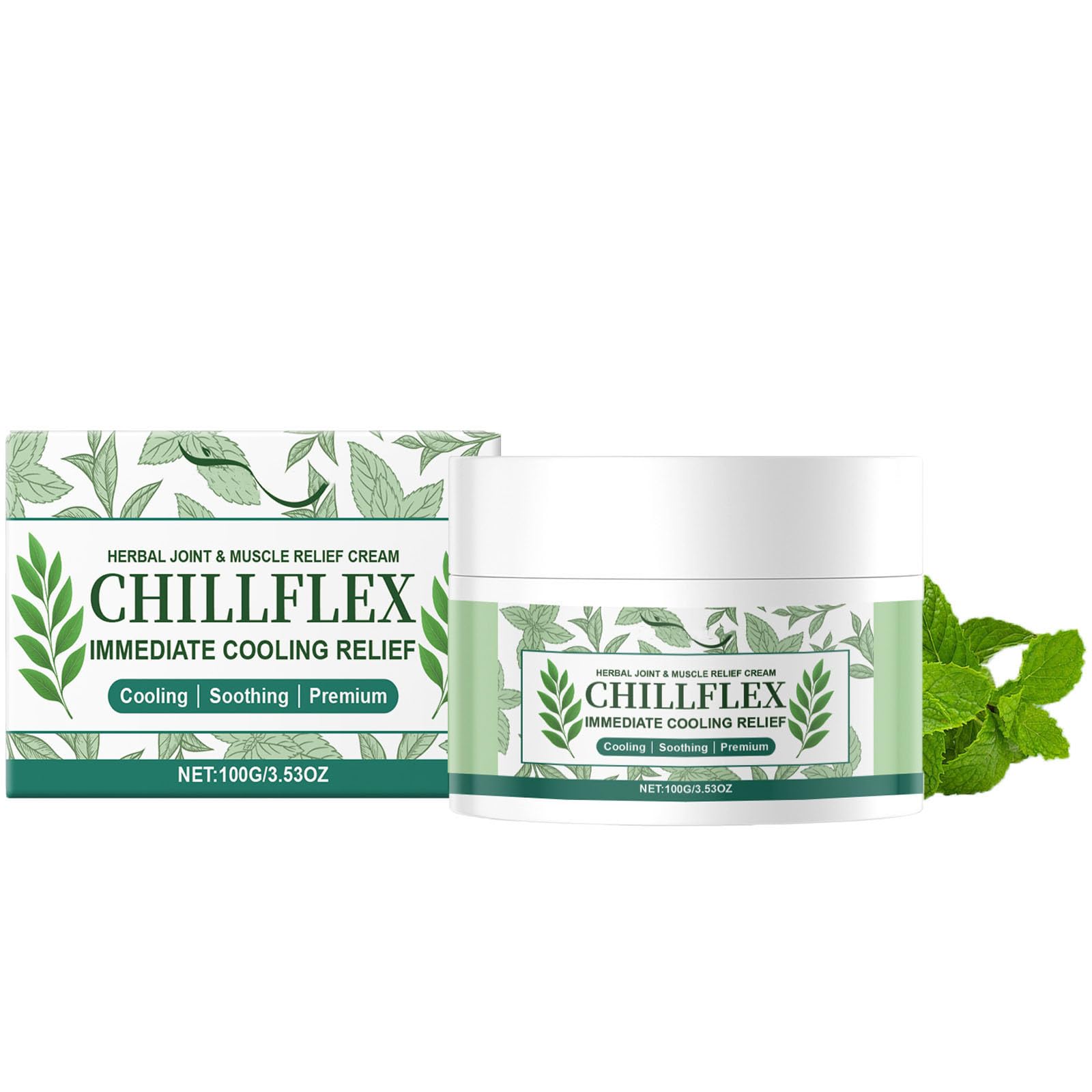 Chillflex Menthol Soothing Cream, Instant Cooling Relief Cream - Herbal Menthol Soothing Gel, Fast-Acting Relief Creams for Muscle & Joint Discomfort, Joint Activities Throughout The Body (1Pcs)