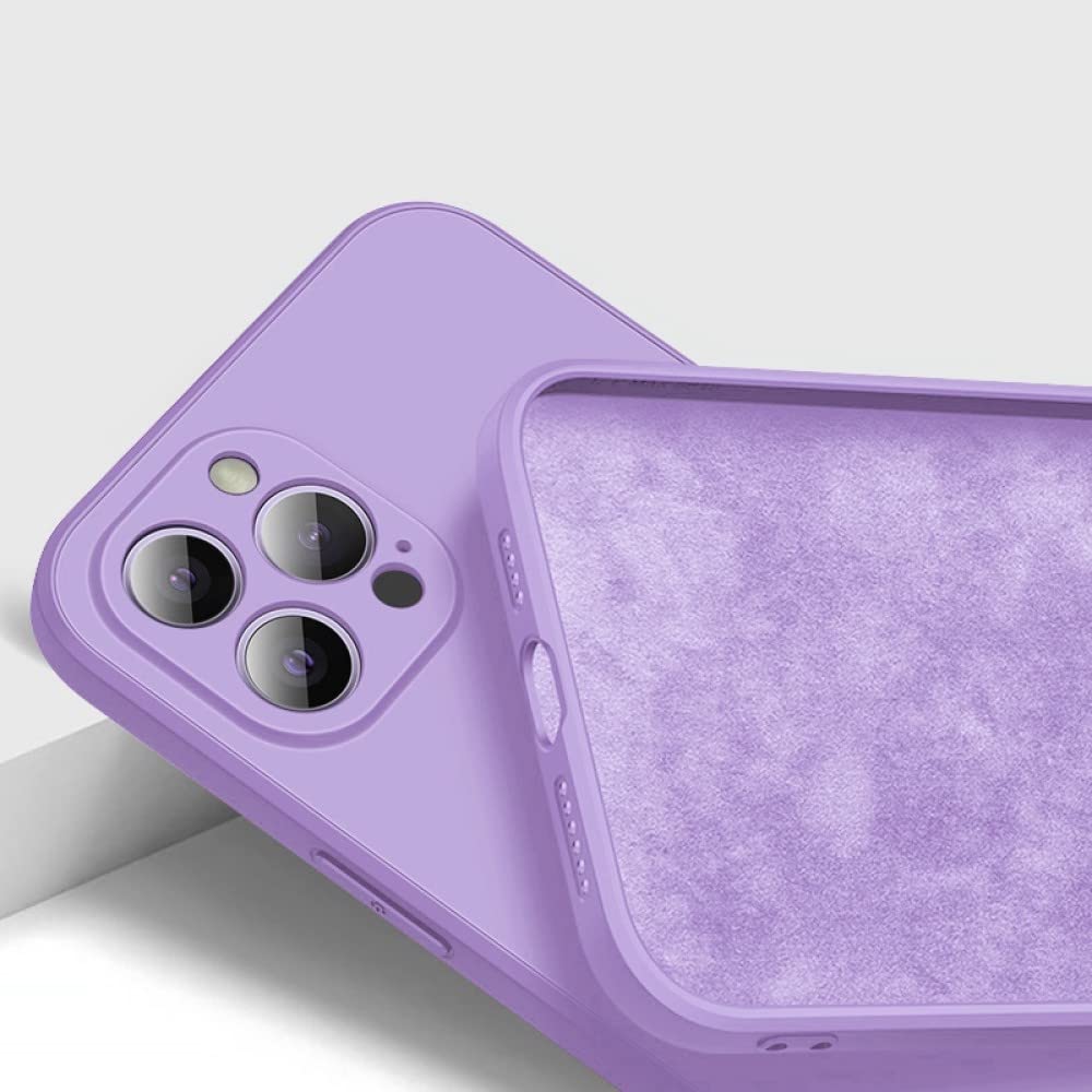 Coque silicone liquide iPhone 7 8 Plus antichoc pourpre herbe douce - 8