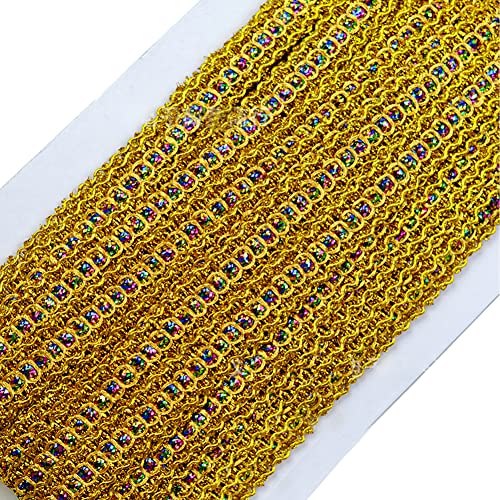 Levylisa 14.5 Yards Metallic Braid Trim Embroidery Metallic Trimming Ribbon Applique Costume Sewing Curtain Craft Supplies(Gold) #TOP20
