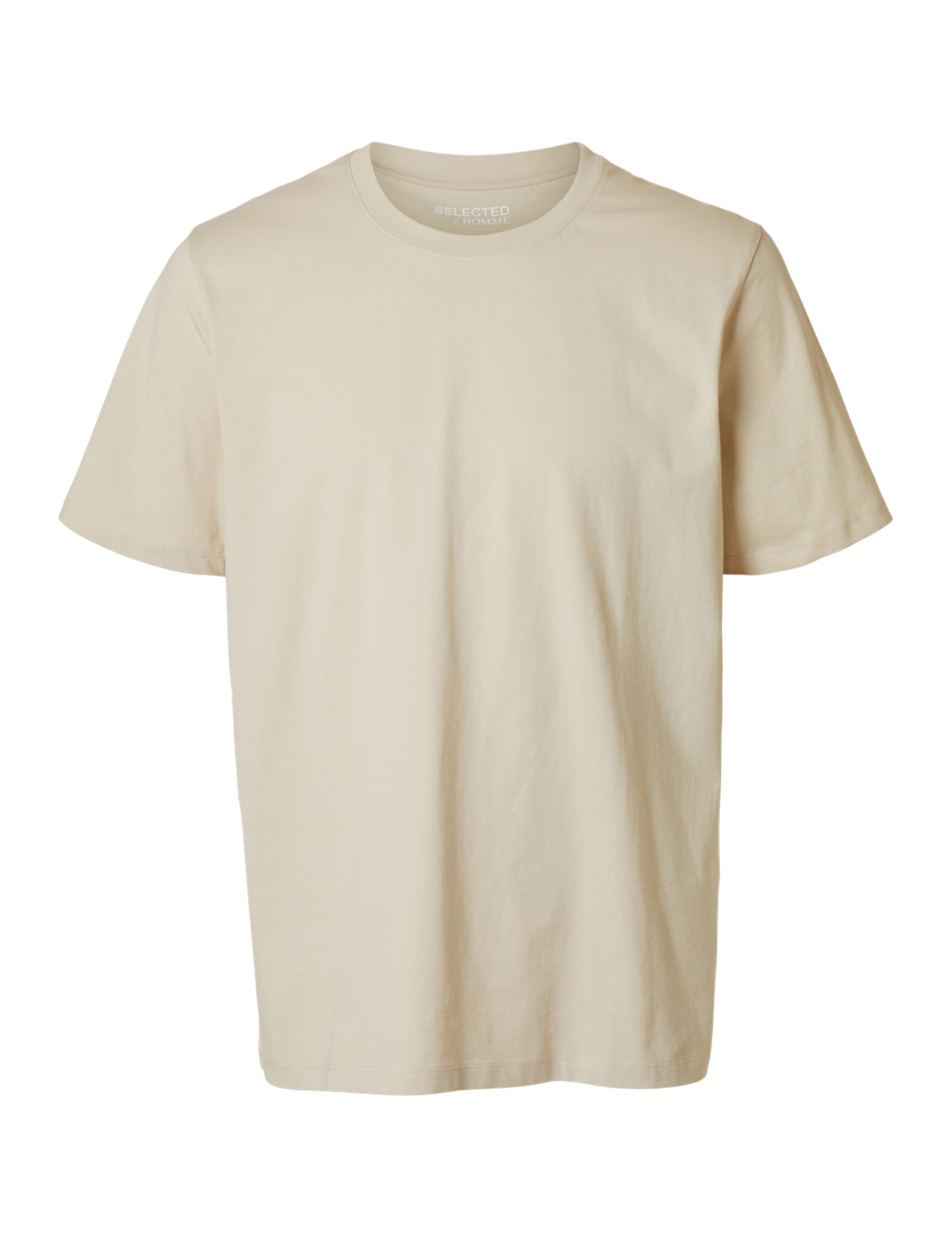 SELECTED HOMME Male T-Shirt Regular, Oatmeal, XL