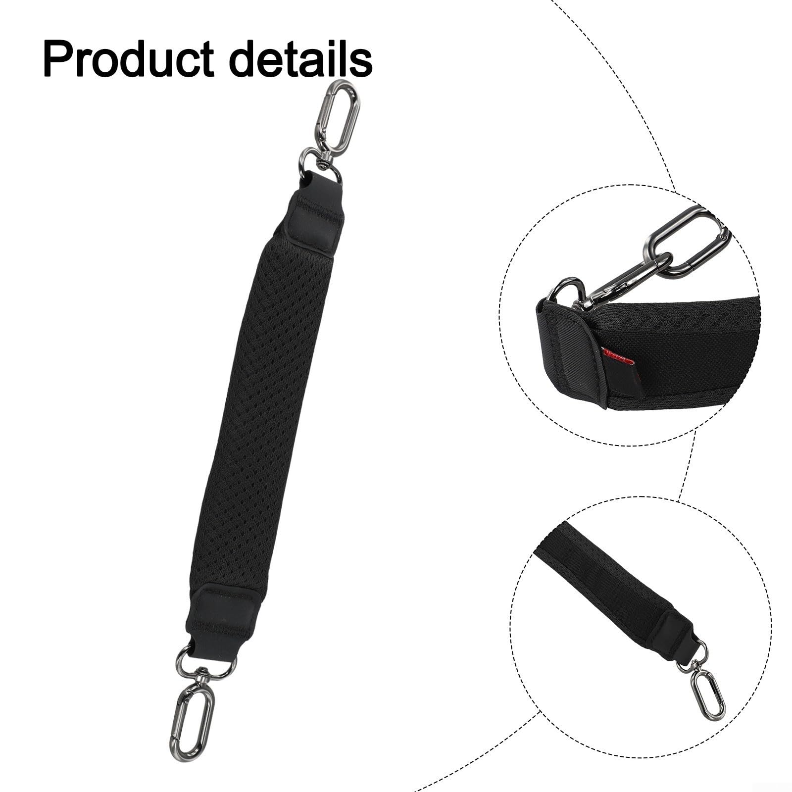 Sangle de haut-parleur amovible antidérapante en nylon robuste pour JBL Xtreme 2/3/4, noir, 20 x 4 x 1,5 cm, accessoire de transport extérieur