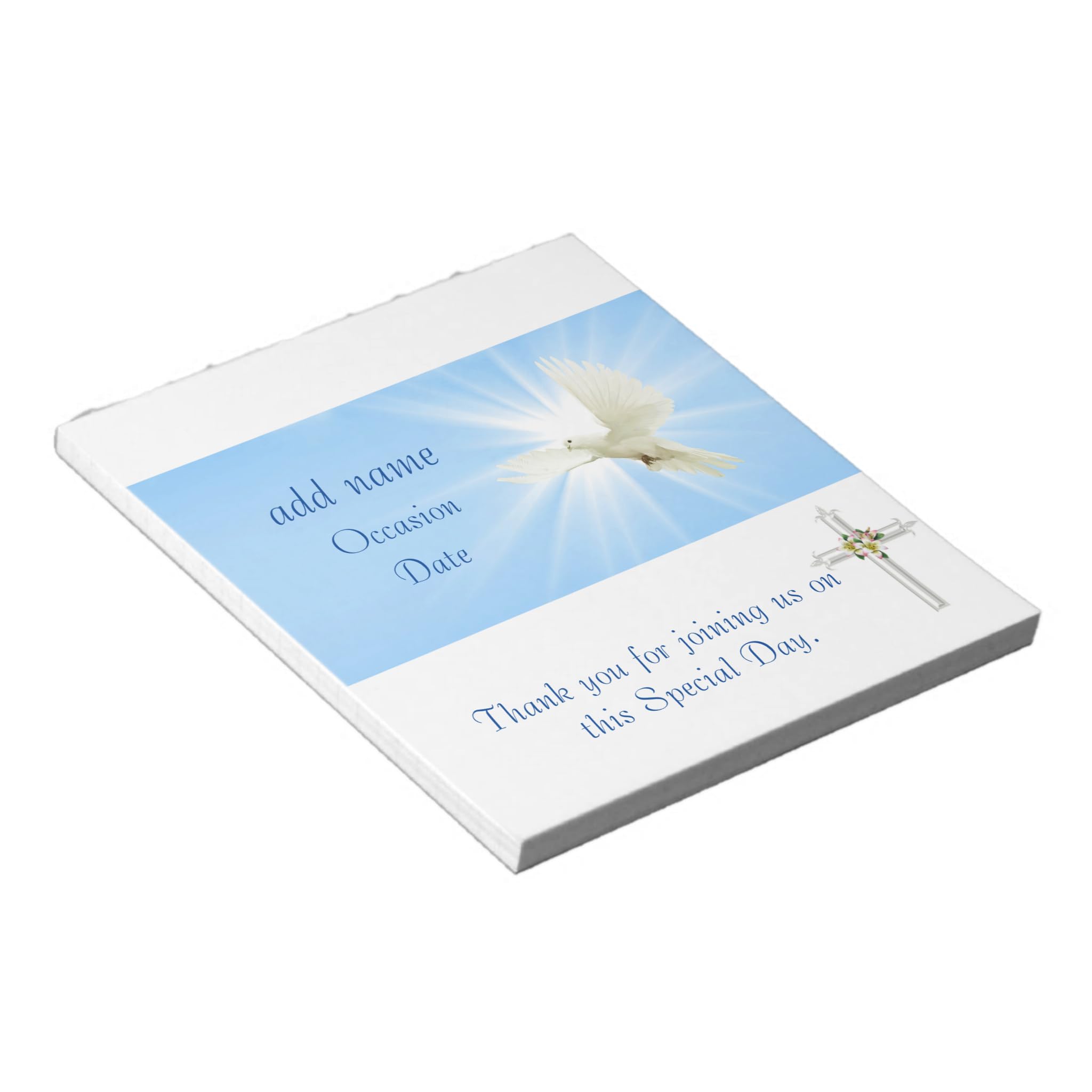 Confirmation, Baptism, 1st Communion Party Design, Pad of 50 Chocolate Candy Bar WRAPPERS ONLY (Candy not included), Party Favors, Fits Regular Chocolate Candy bars