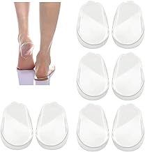 4 Pairs Orthopedic Insoles for Men and Women, Medial & Lateral Heel Wedge Silicone Shoe Inserts, Height Increase Shoe Pad for Corrective Pronation, Supination, O/X Type Leg Corrective (Transparent)