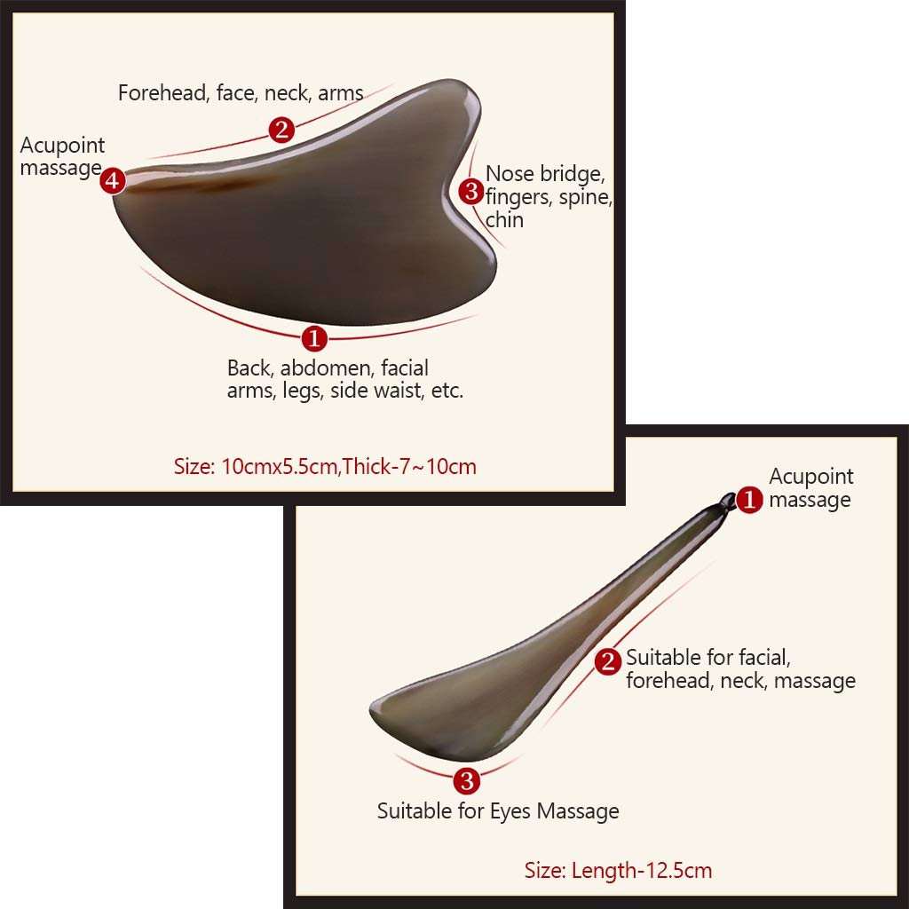 YXCKG Gua Sha Facial Tool Früher Gesichtsmassage, Kratzmassagegerät für Gesicht und Körper, Massage-Tool für Lift The Skin, Massagestab Muskeln entspannen, Stress abbauen (Size : Thick-7mm)