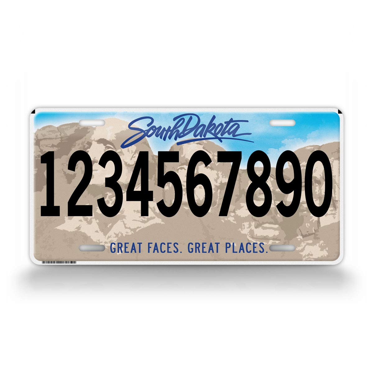 SignsAndTagsOnline Personalized South Dakota Great Faces Great Places License Plate Any Text Custom SD Metal Auto Tag