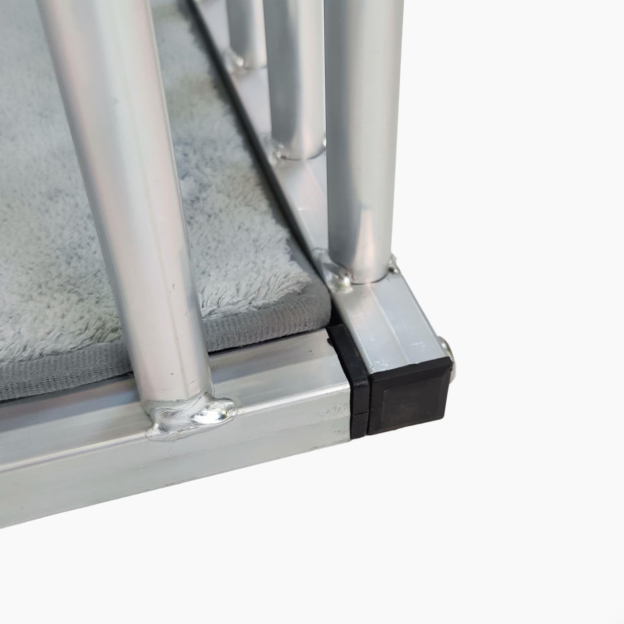 Callieway® Alu Dogbox (FIX) – Hundekäfig Aluminium für Büro & Zuhause, 1-türig; (XL: 95×66×70cm)