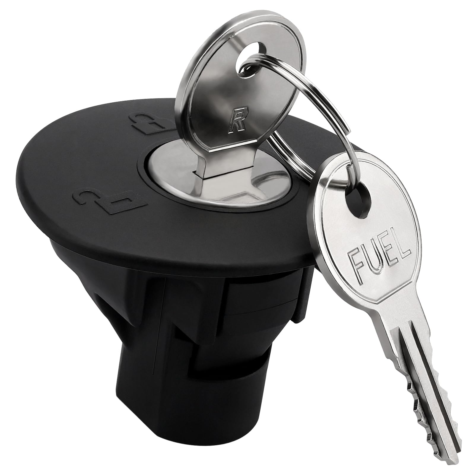 Locking Gas Cap, Car Lock Fuel Cap, Fuel Tank Filler Cap with 2 Keys, Automotive Replacement Fuel Tank Cap OEM#8U5Z-9C268-B 10524, Compatible with Ford F150, Edge, Escape, Expedition, Explorer, Taurus