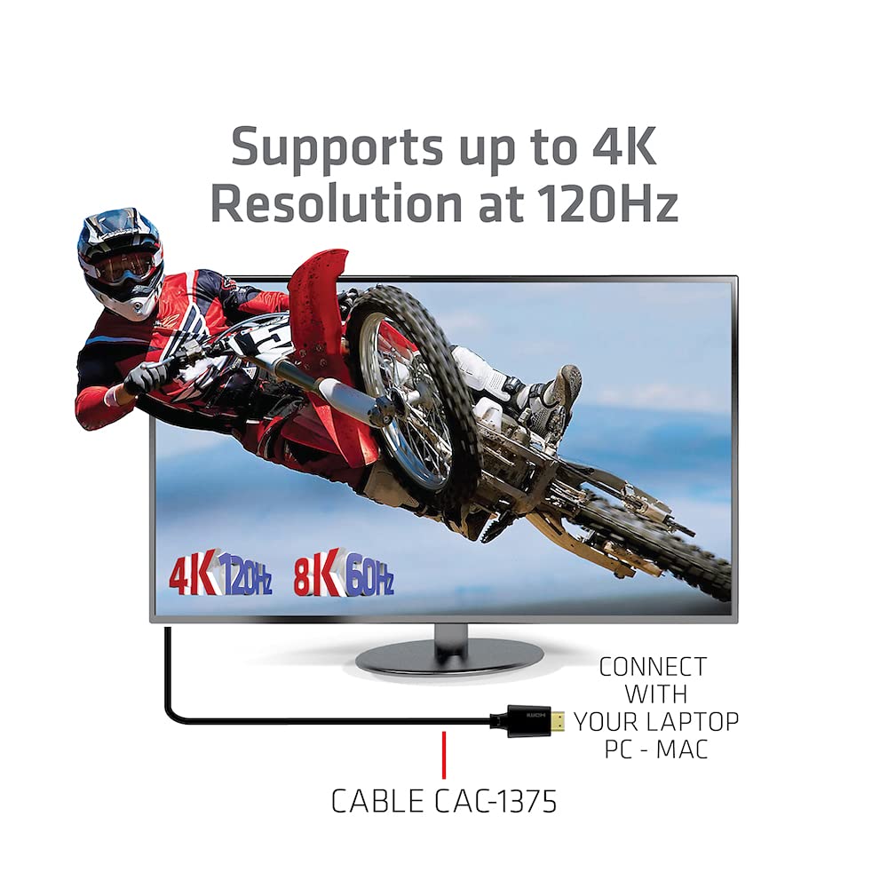 CABLE CLUB3D CAC-1375 (CABLE CERTIFICADO HDMIâ„¢ DE ULTRA ALTA VELOCIDAD 4K120HZ 8K60HZ 48GBPS M/M 5M)