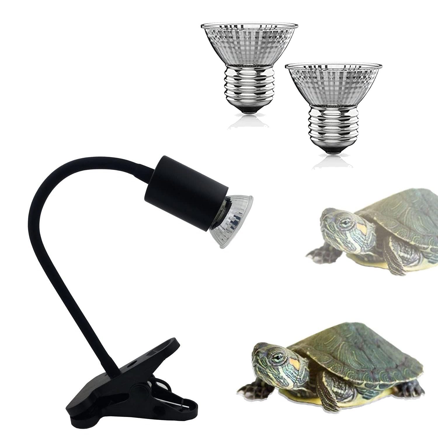 JAINSONS PET PRODUCTS Blue Pet Reptile Heat Lamp - 50W UVA/UVB Turtle Basking Light with Holder & Dimmer -Reptile Lamp with 2 BULB Fixture, Aquarium Tank Tortoises Lizards Turtle Tank (BL-F01) (B0D97LKYNK) Amazon Price History, Amazon Price Tracker