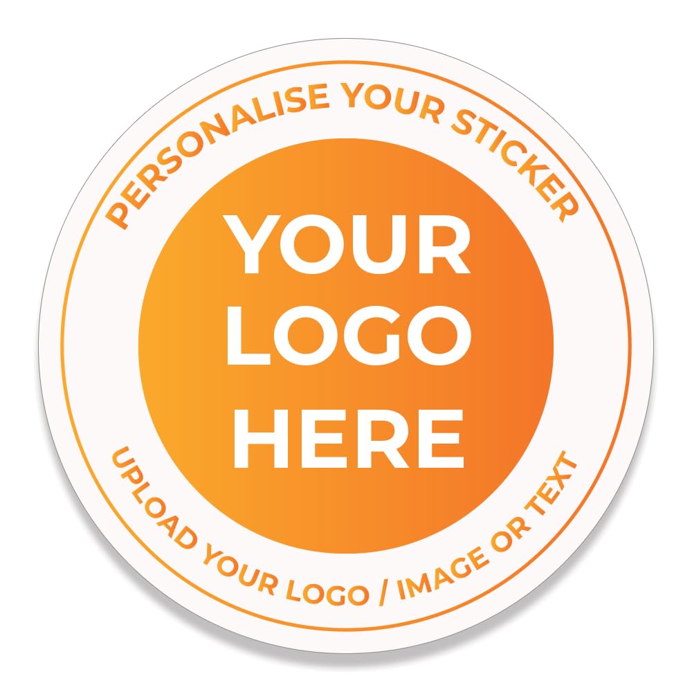 Customisable Stickers Personalised Stickers Labels 45 mm Business Stickers Personalised Logo Stickers Any Photo, Logo Colour or Text