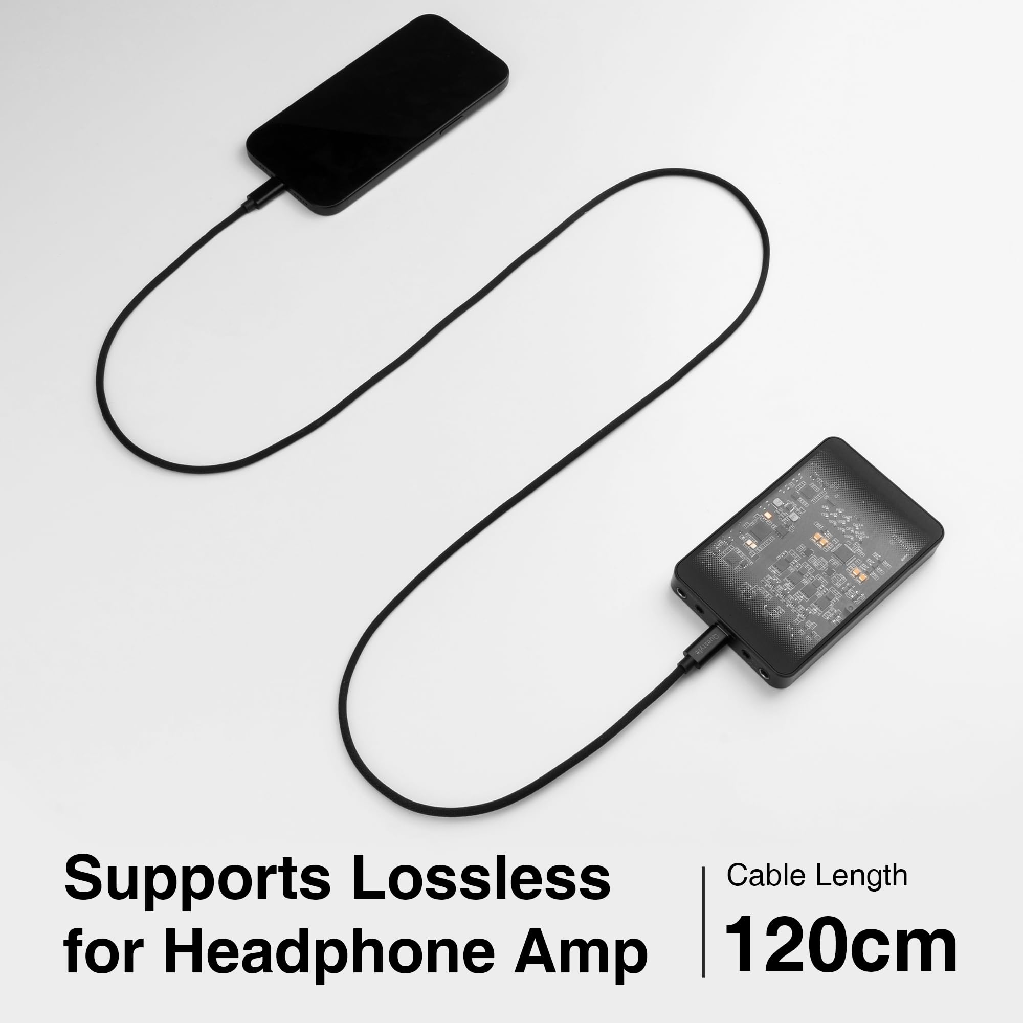 Amazon.com: Questyle USB C DAC OTG Cable 4ft/1.2m Audio Adapter