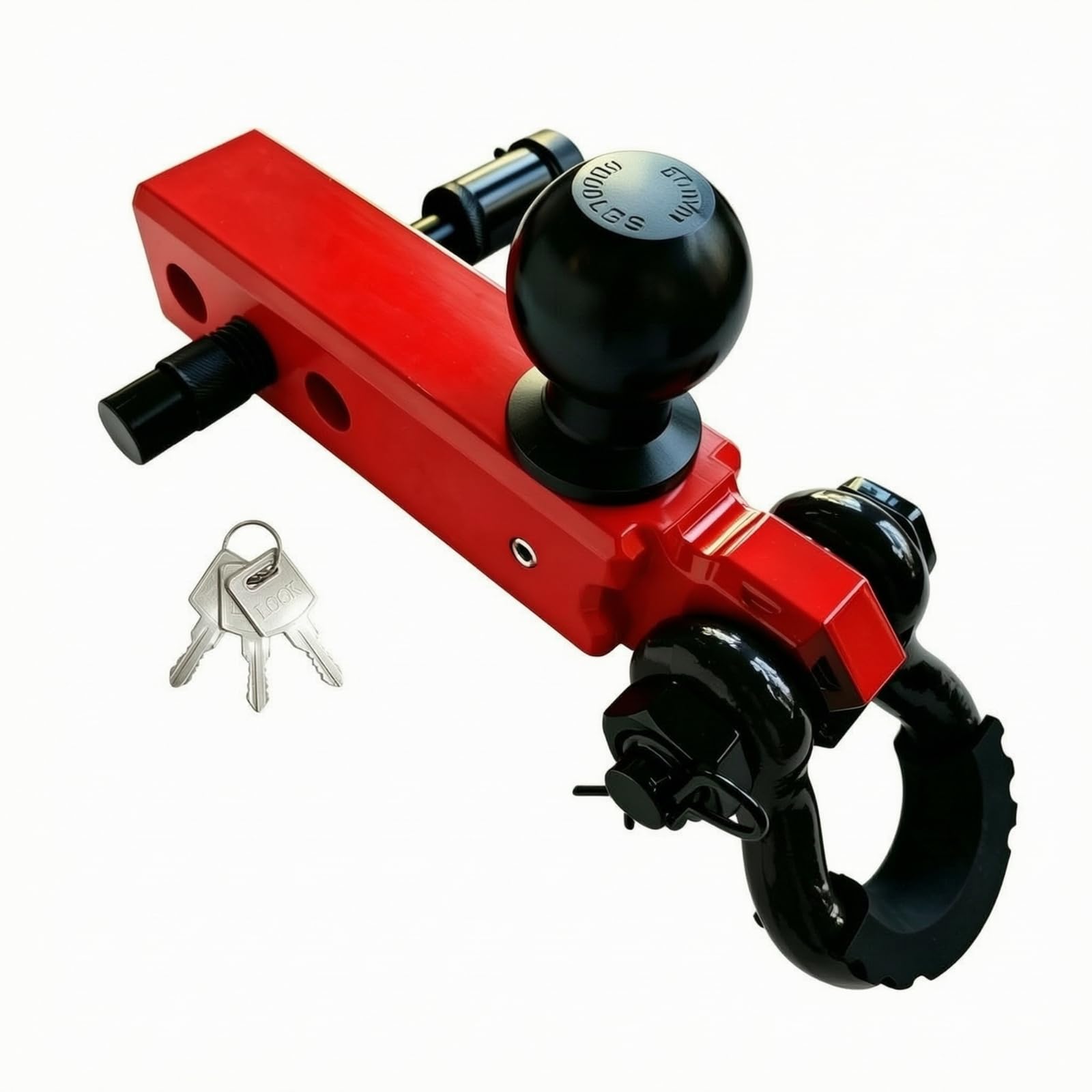 Milageto Adattatore per Gancio Traino Robusto Resistente, Accessorio, per Fuoristrada, Automobilisti, Nero