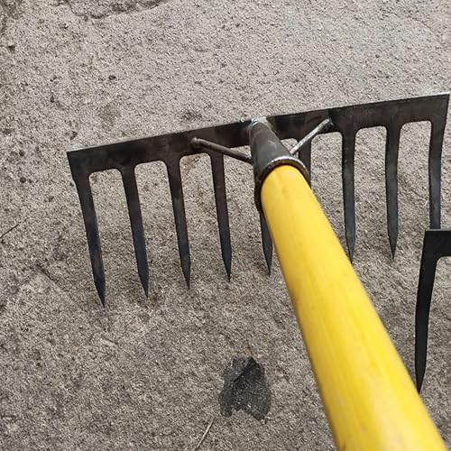 Rastrillo de hierro Tofficu para jardín con 11 dientes miniatura 7