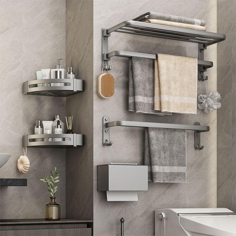 Amazon.co.jp: タオルハンガー バスタオル掛け 折りたたみ式 壁掛け式