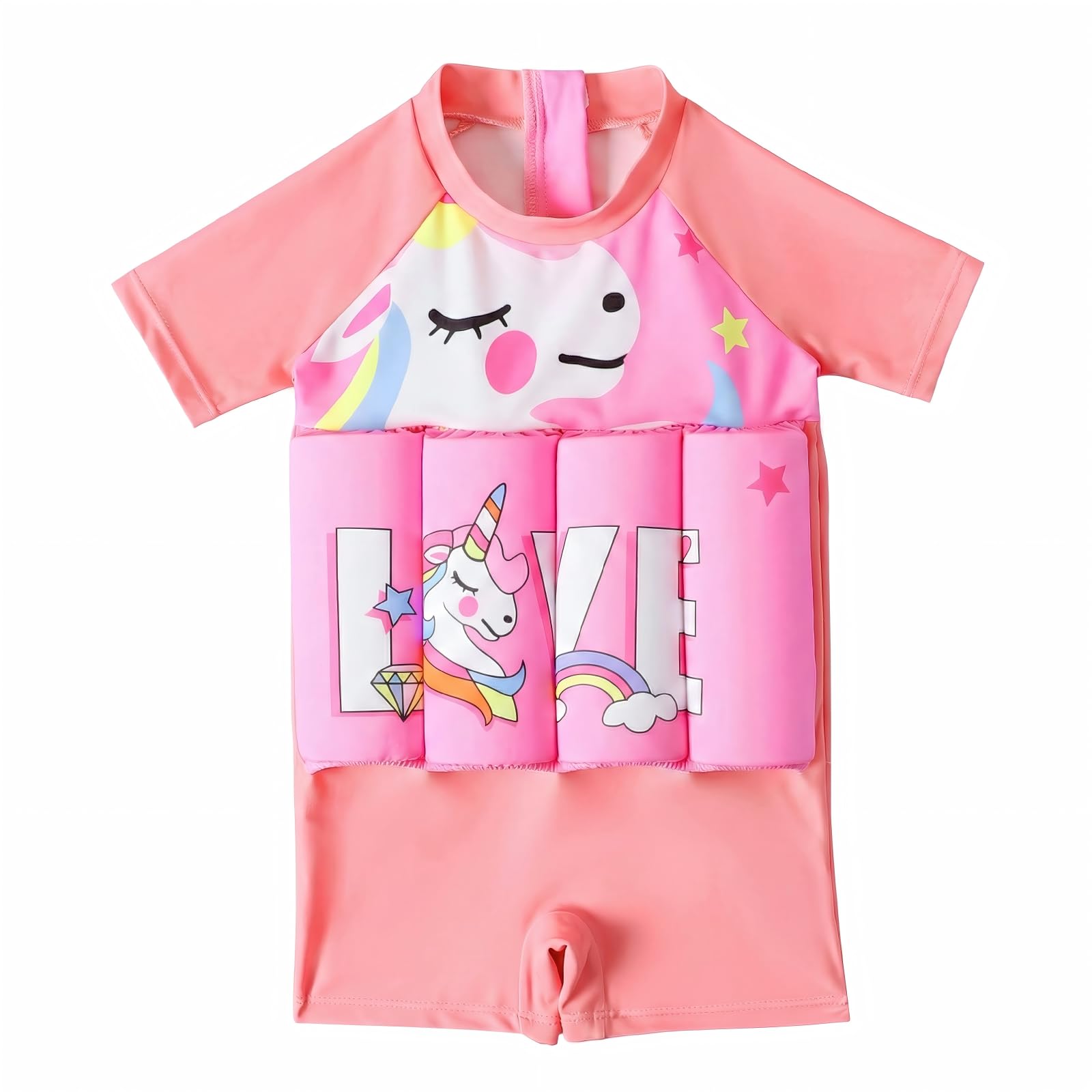 Floatie Swimsuit for Toddlers Boys Girls Floating Bathing Suit Baby Kids Float Learn to Swim Suit Floatation Beach Pool 1-6Y