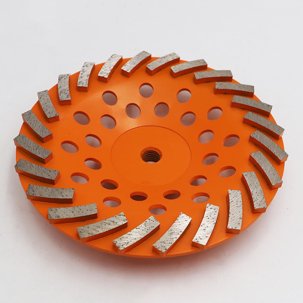 2 piezas de 7 pulgadas de diamante Turbo Row Grinding Cup Wheel 180 mm Disco de pulido para hormigón, mampostería, material de construcción, 2 piezas de 7 pulgadas, 1