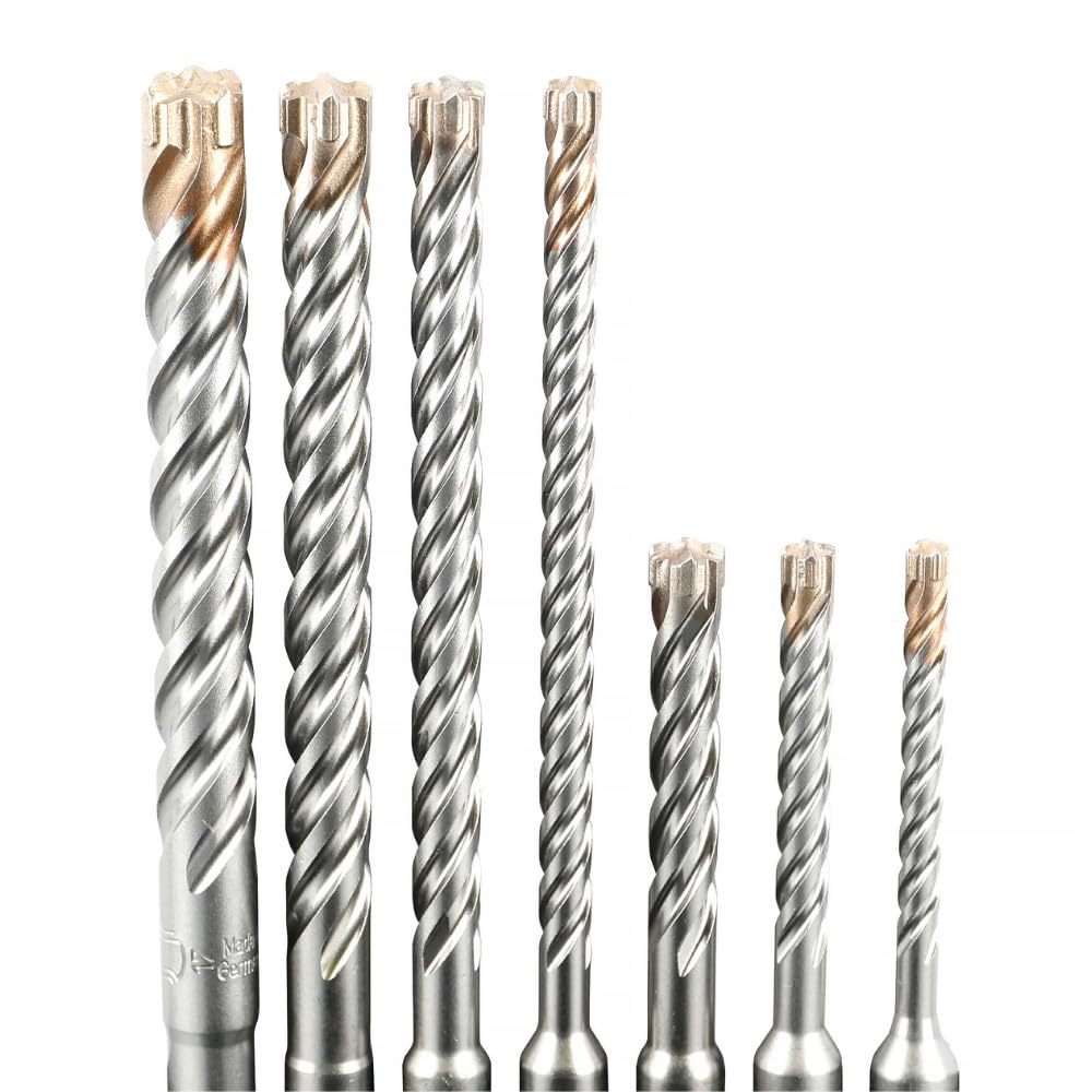 Coffret 7 Forets Béton SDS Plus 4 Taillants - HANGER THOR - Perçage Précis et Efficace
