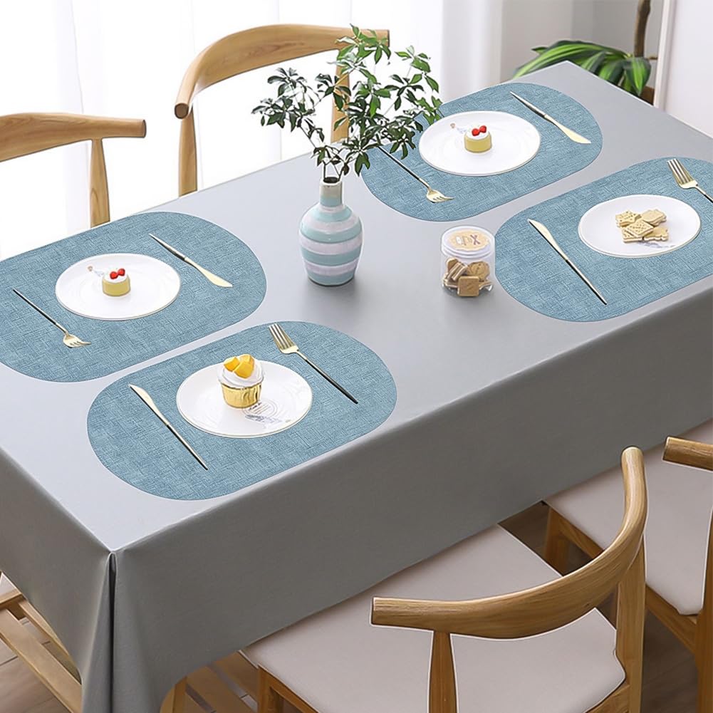 Sets De Table Et Dessous De Verre En Cuir, Double Face, Antidérapants, Lavables Et Imperméables (rouge Et Noir,lot De 6) | Leroy Merlin