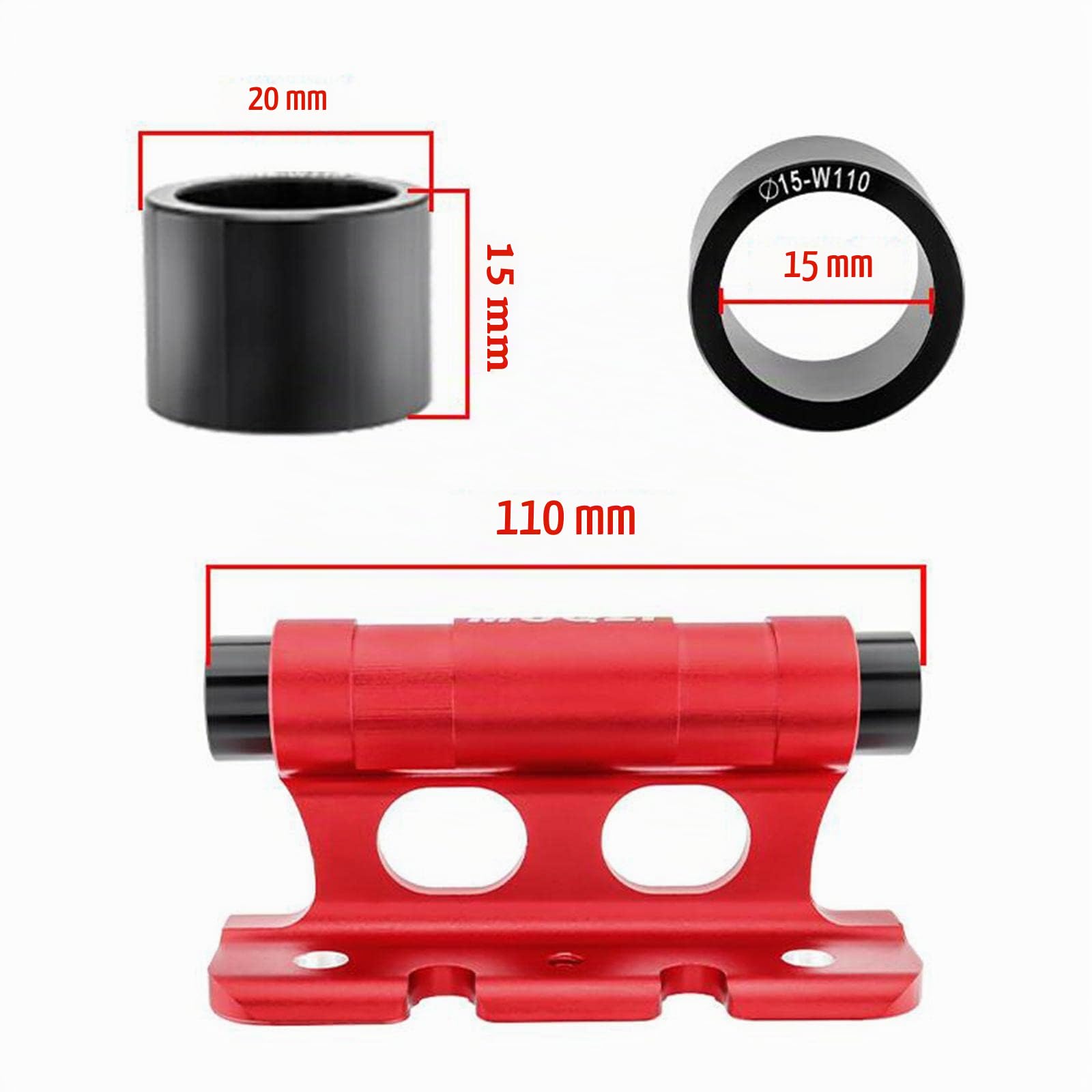 Soporte de horquilla para bicicleta, portaequipajes para techo, soporte para rueda trasera de bicicleta, accesorios para soporte de, ROJO