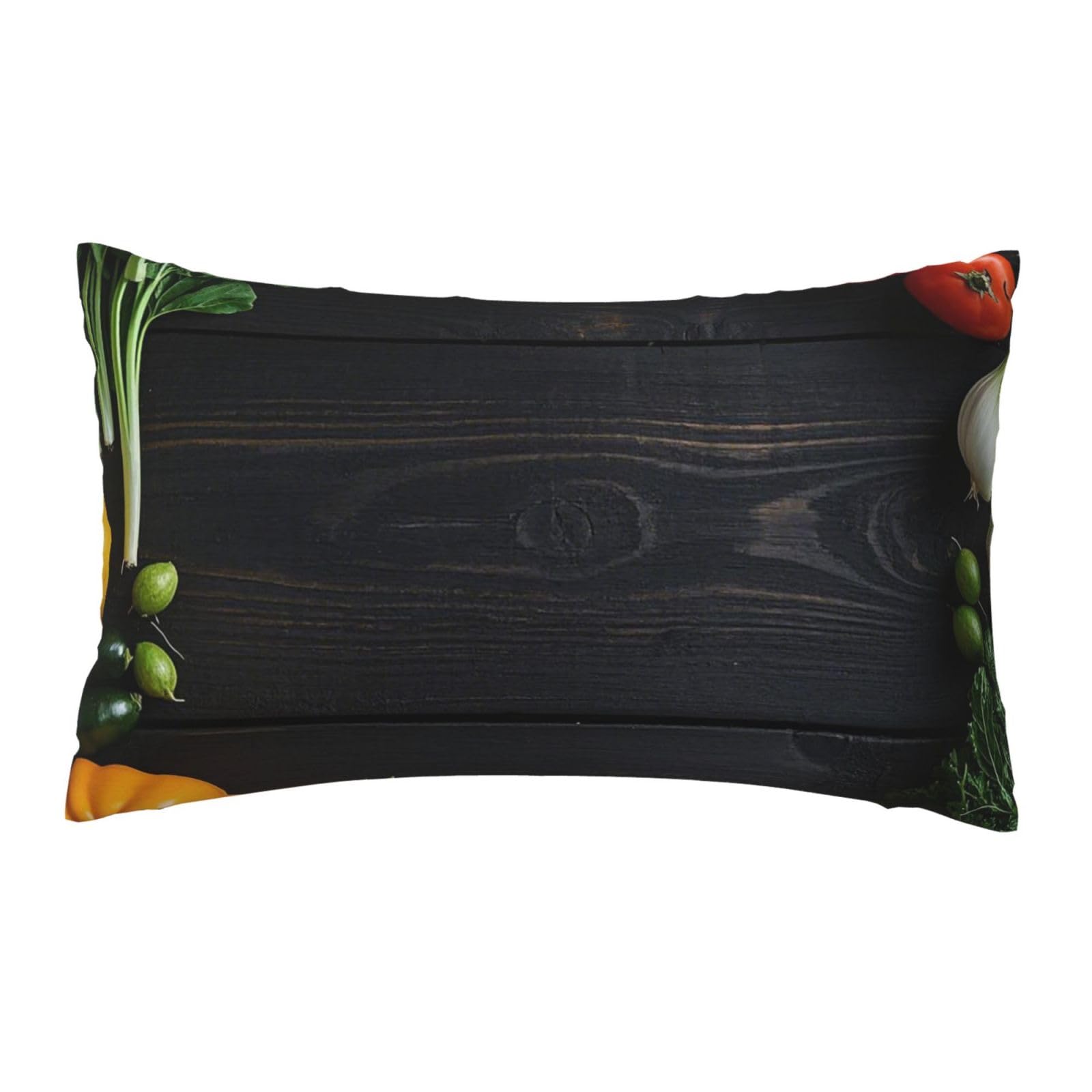 FodPand Luxury Velvet Pillow Cases 12 x 20 inch Super Soft Decorative Throw Pillow Covers - Various Vegetable Agriculture Pillowcases Modern Lumbar Cushion Cases for Couch Sofa Bed Pillow Shams