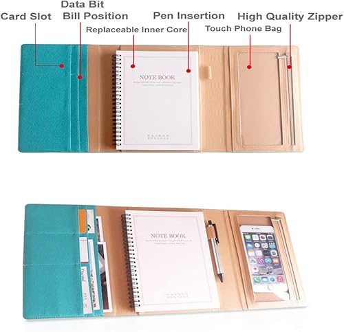 Miniatura 2 de TREXD - Agenda de oficina A5, cuaderno de hojas sueltas para la escuela, oficina, suministros de papelería, organizador de agenda (color A, tamaño