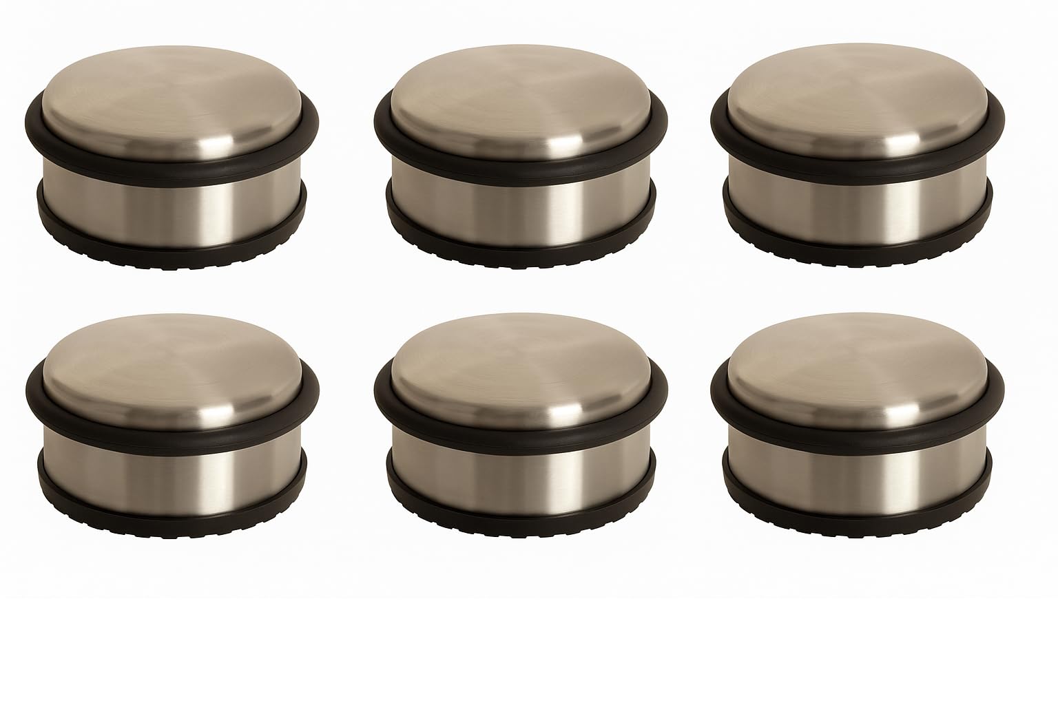 Stop-portes bloc porte métal lot de 6 solide et compact accessoire de sol pour maison