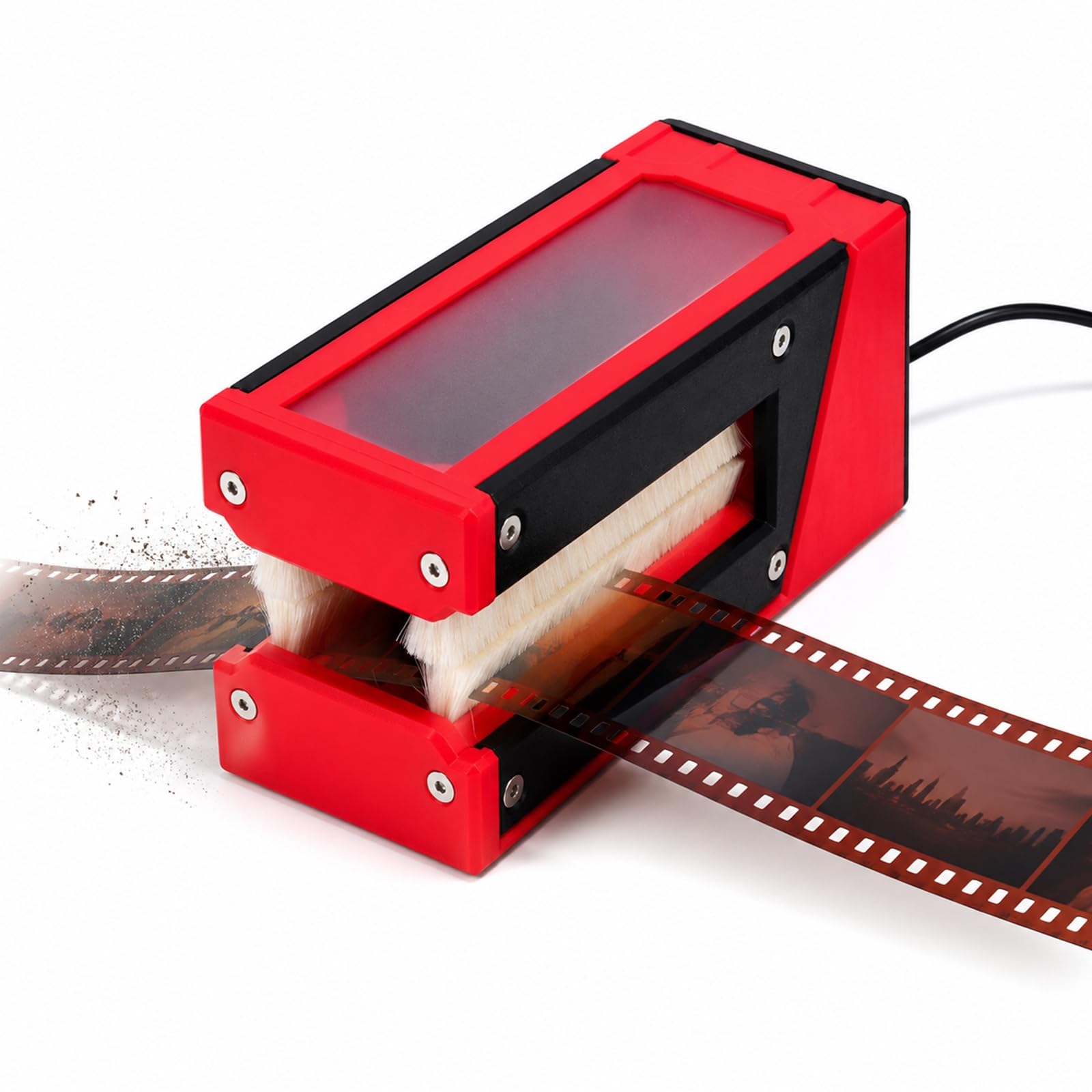 Quitapolvo eléctrico para Negativos de 135/120/4x5 | Limpiador antiestático, cepillo de lana suave, equipo de limpieza para cuarto oscuro, sin rayones