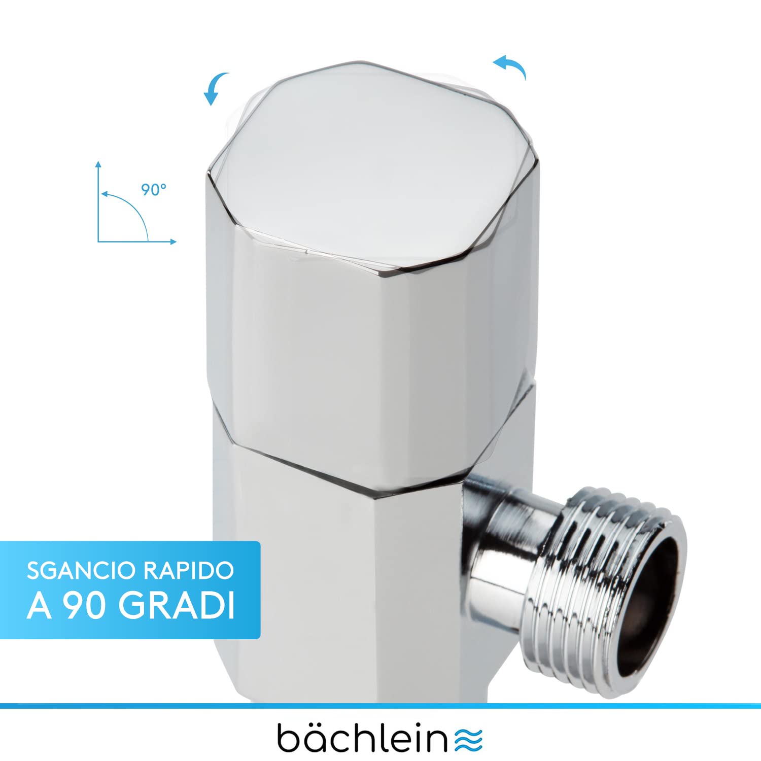 Valvola A Triangolo In Ottone G1/2 - Universale Per Acqua Fredda, Per Bagno E Cucina