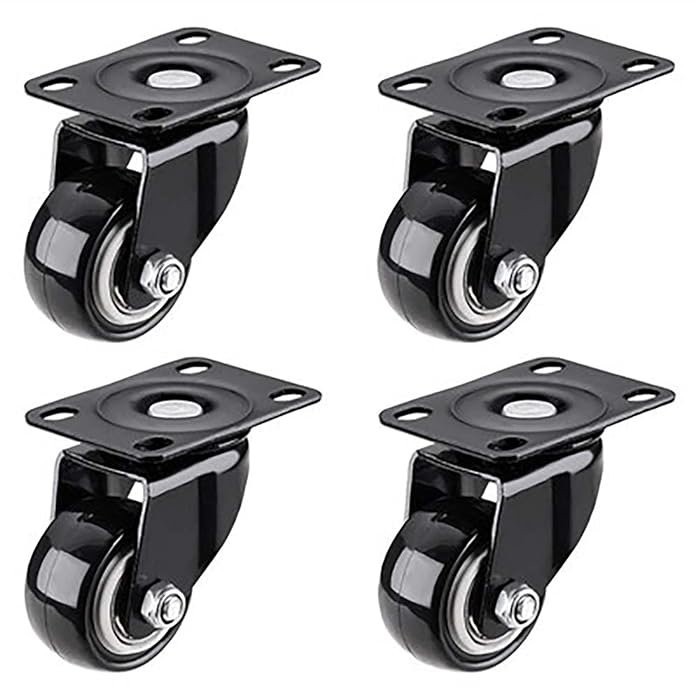 Buy DFFGS 4 x Castor 40mm PU Double Bearing Brakes Caster Moving