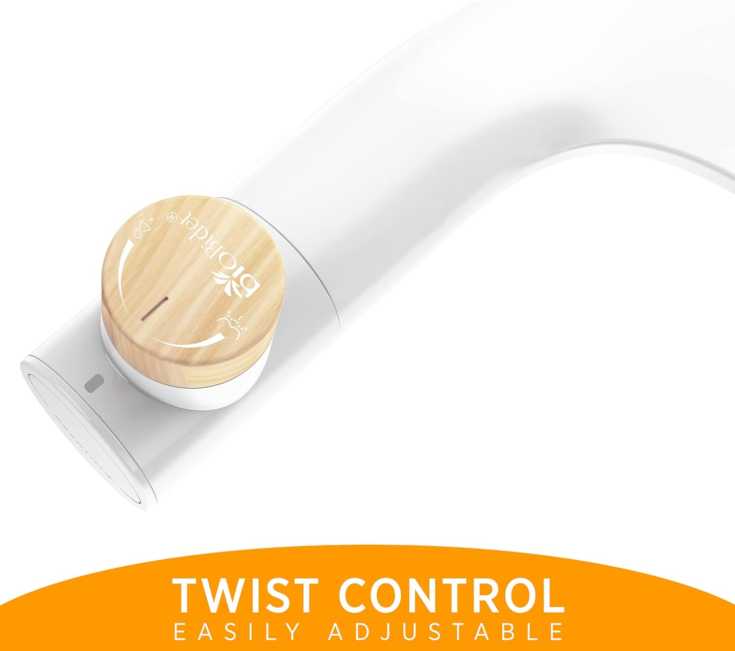 Bio Bidet Essential Simple Bidet Toilet Attachment in White with Dual Nozzle, Fresh Water Spray, Non Electric, Easy to Install, Brass Inlet and Internal Valve - - 