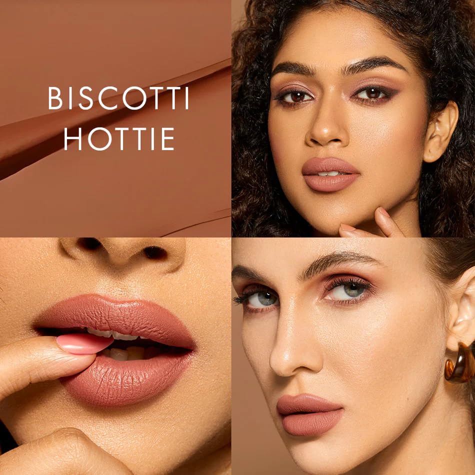 Image of HYUE HydraMatte Liquid Lipstick | Blush Edit: Mauve Licious, Biscotti Hottie, Parisian Pink | 2.2 ml x 3 | Long-Wear Soft-Matte Finish | with Jojoba, Almond & Indian Gooseberry Extract